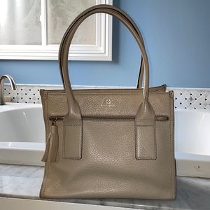 Kate Spade tassel pebbled leather shoulder bag